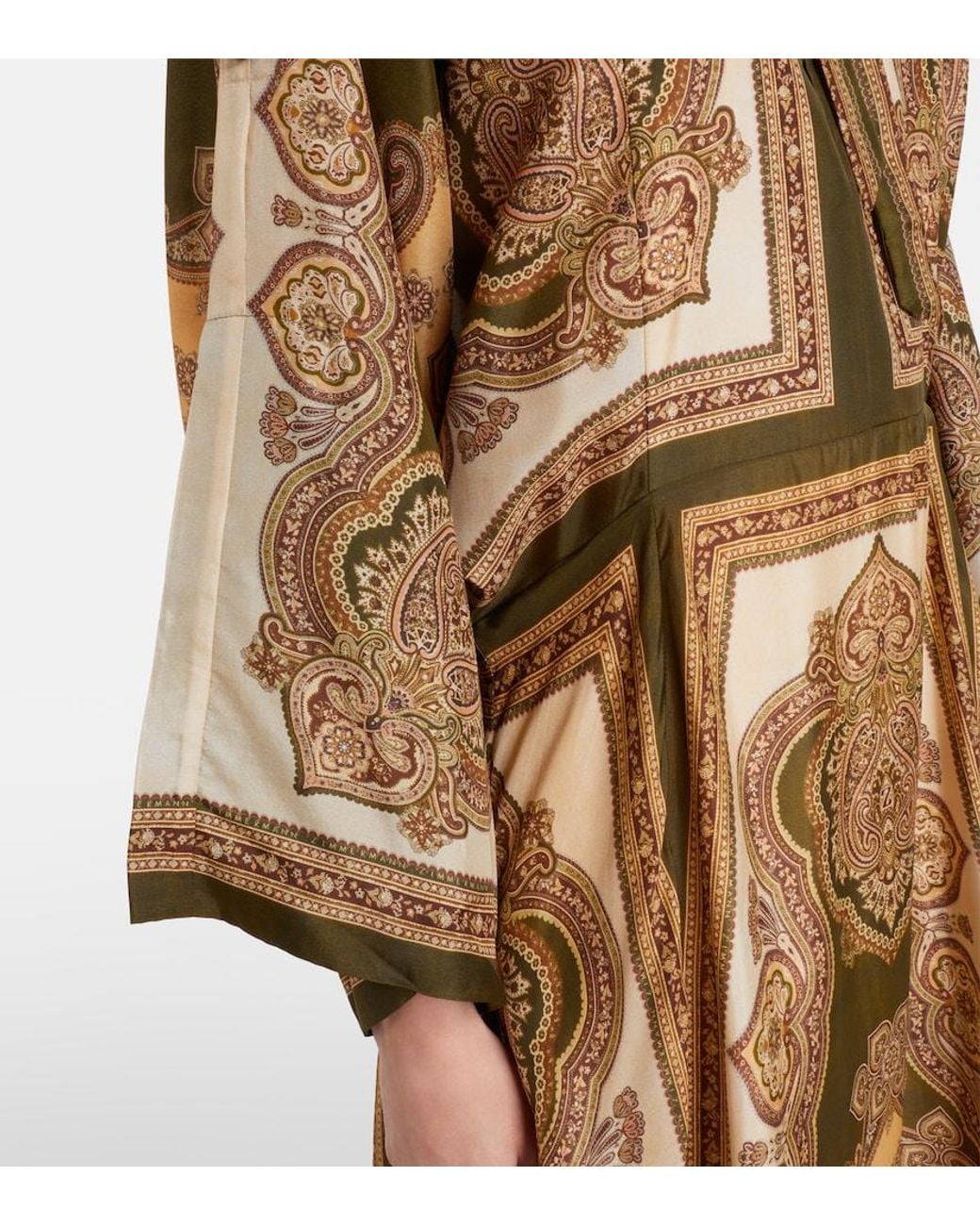 Zimmermann Natural Mahon Paisley Silk Midi Dress
