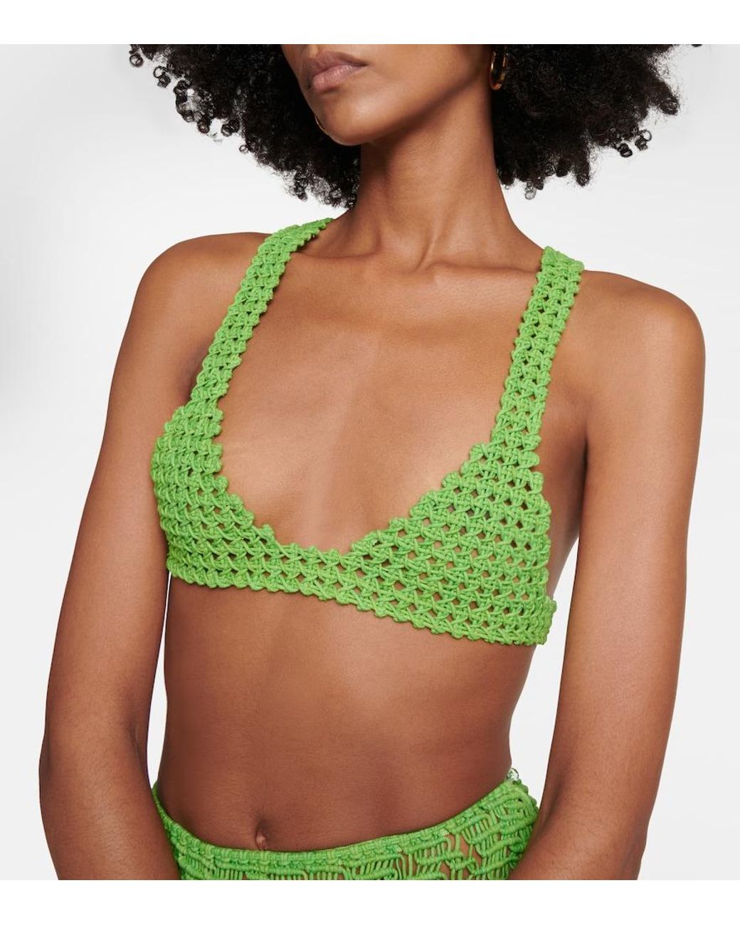 Roberta Einer Green Element Crochet Cotton Bralette