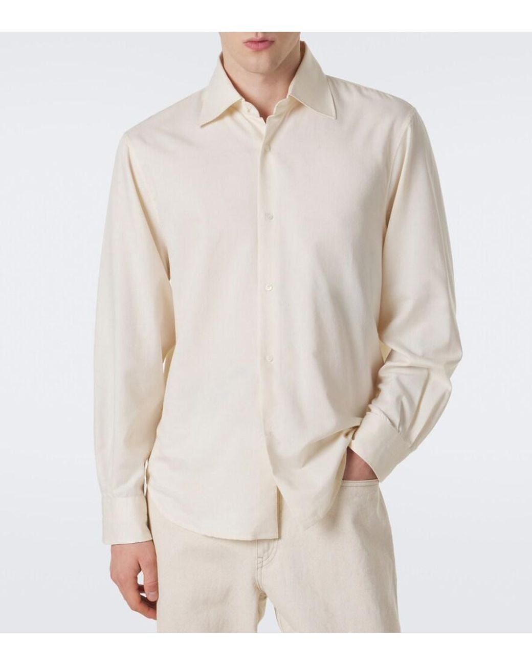 STÒFFA White Cotton And Silk Shirt for men