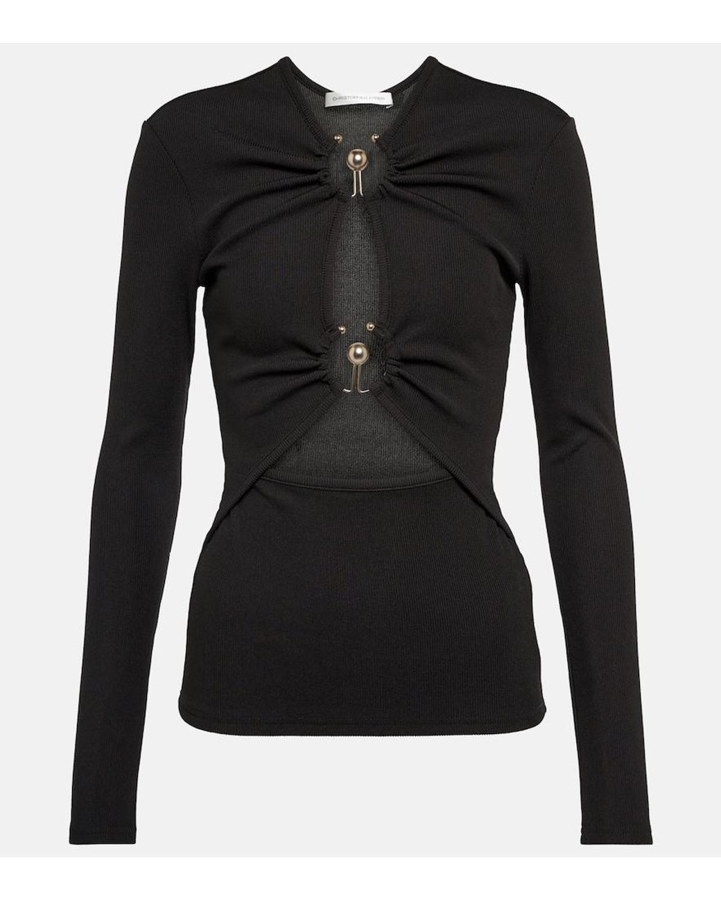 Christopher Esber Black Orbit Jersey Top
