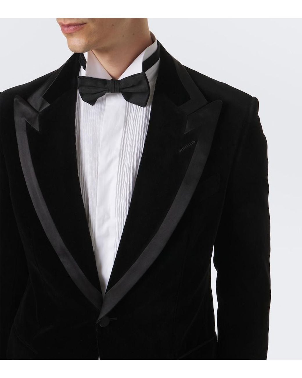 Tom Ford Black Atticus Velvet Suit Jacket for men