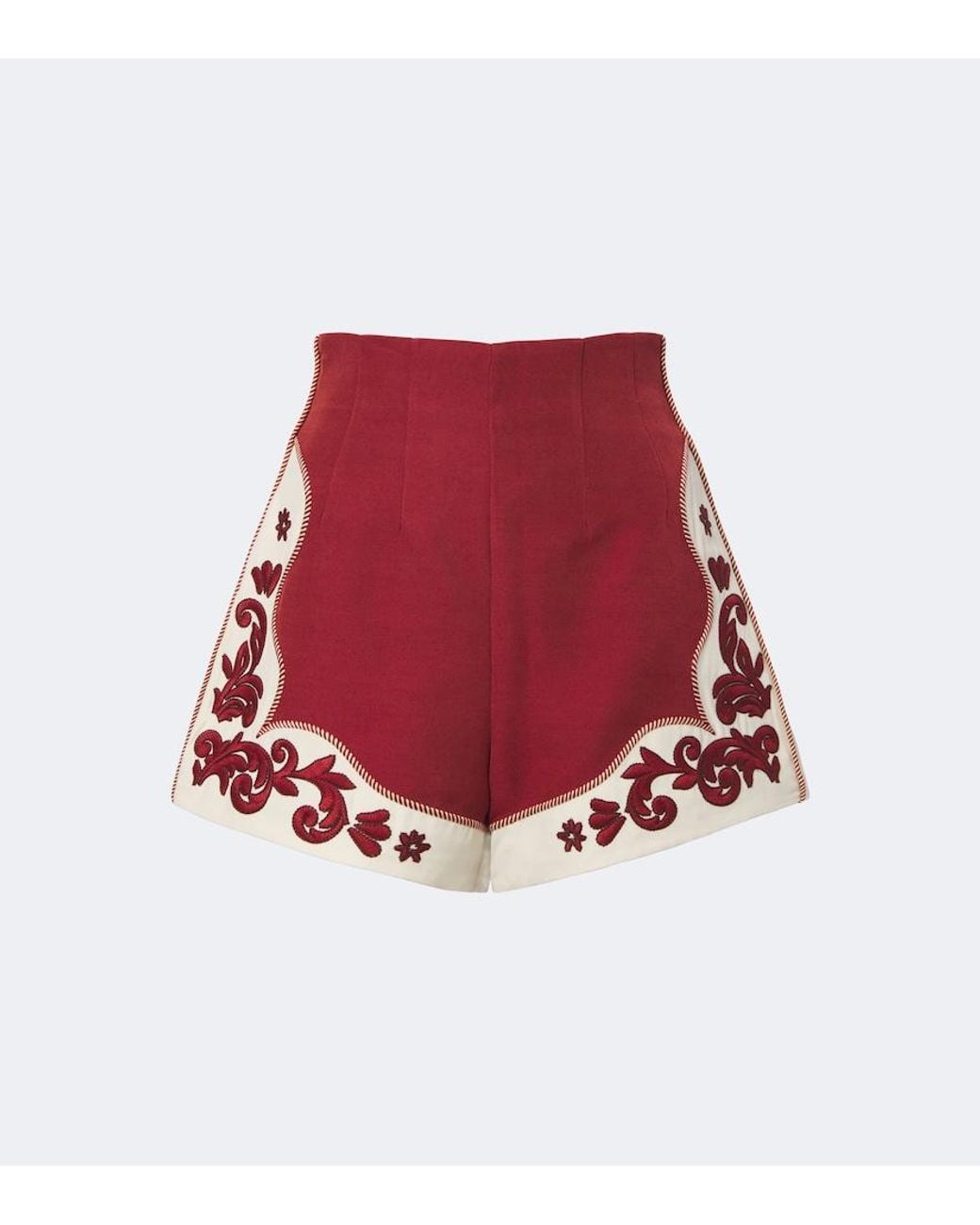 ALÉMAIS Duke Embroidered Wool-Blend Shorts