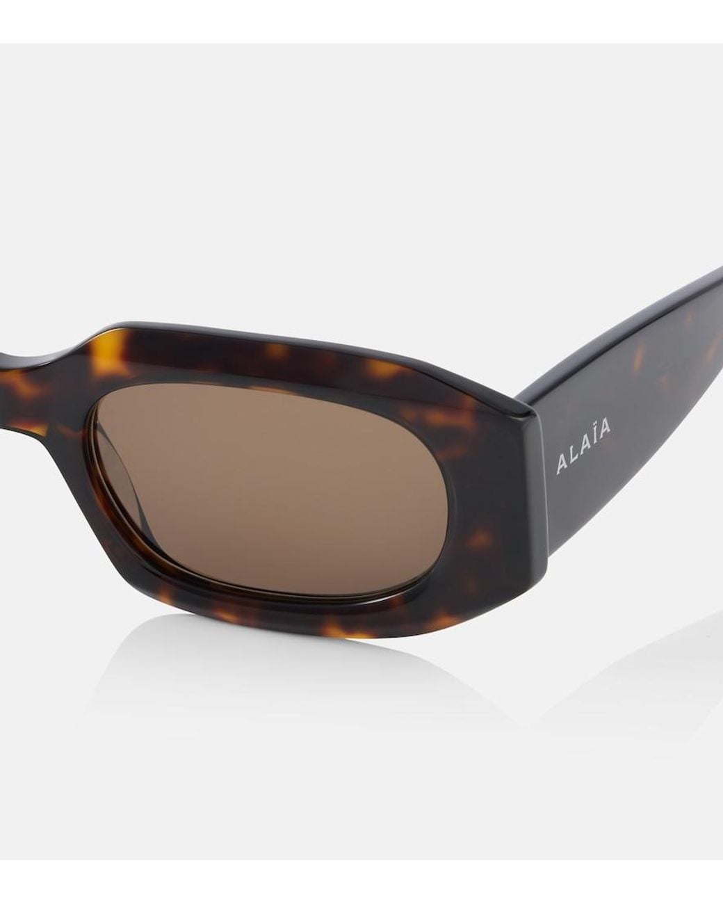 Alaïa Brown Rectangular Sunglasses