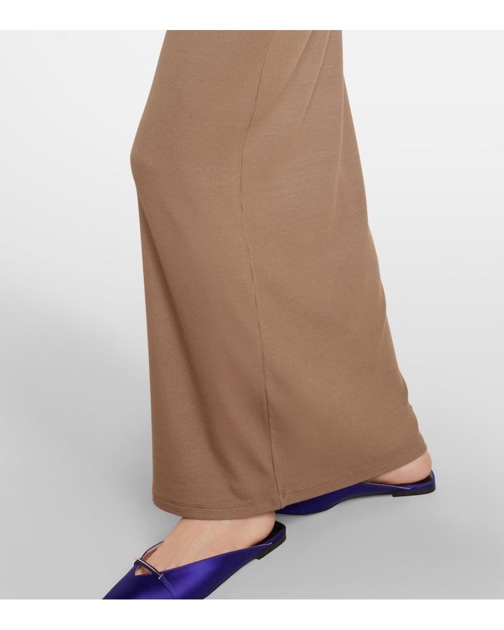 Tom Ford Brown Racerback Jersey Maxi Dress