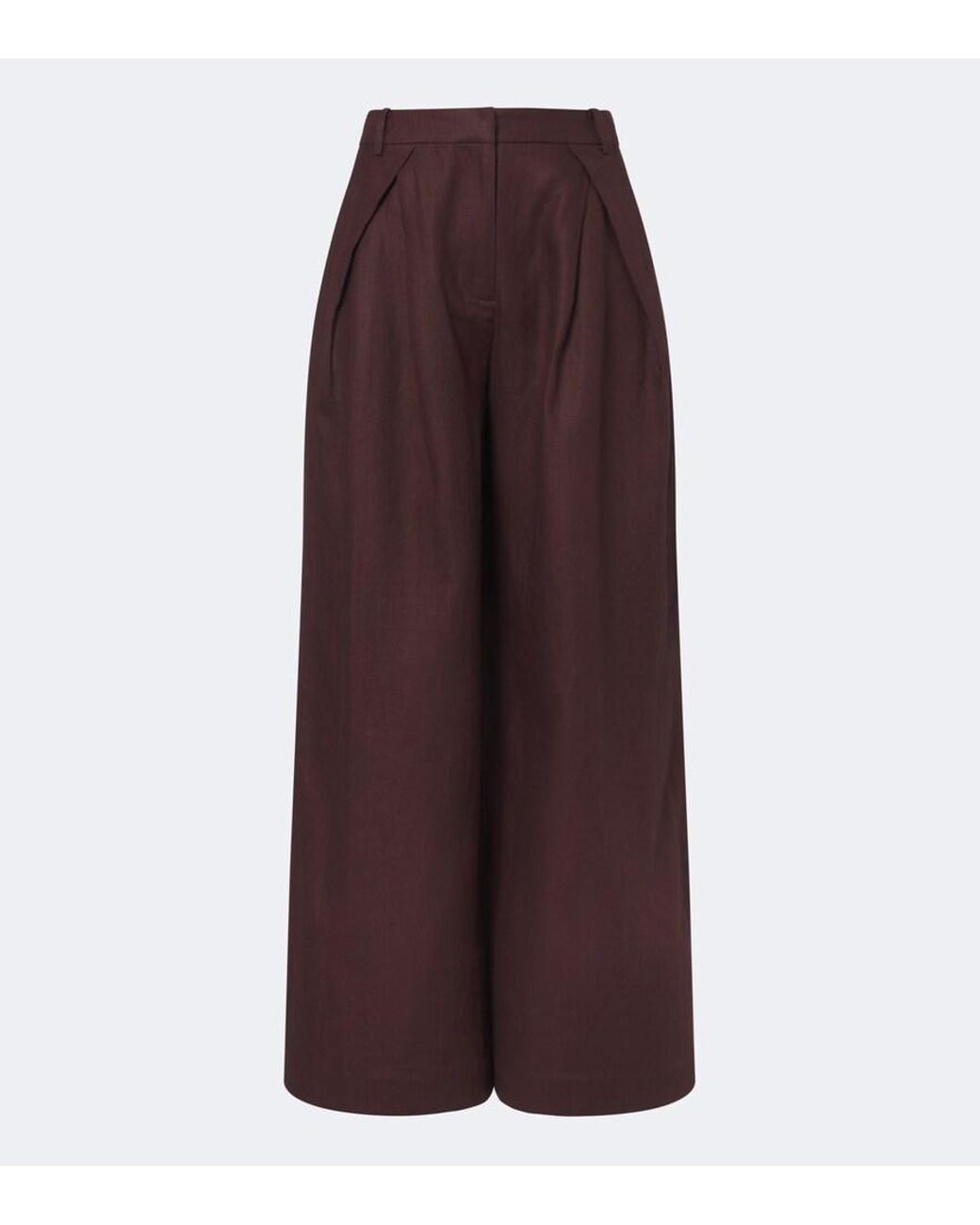 Faithfull The Brand Purple Sofia Linen Wide-Leg Pants