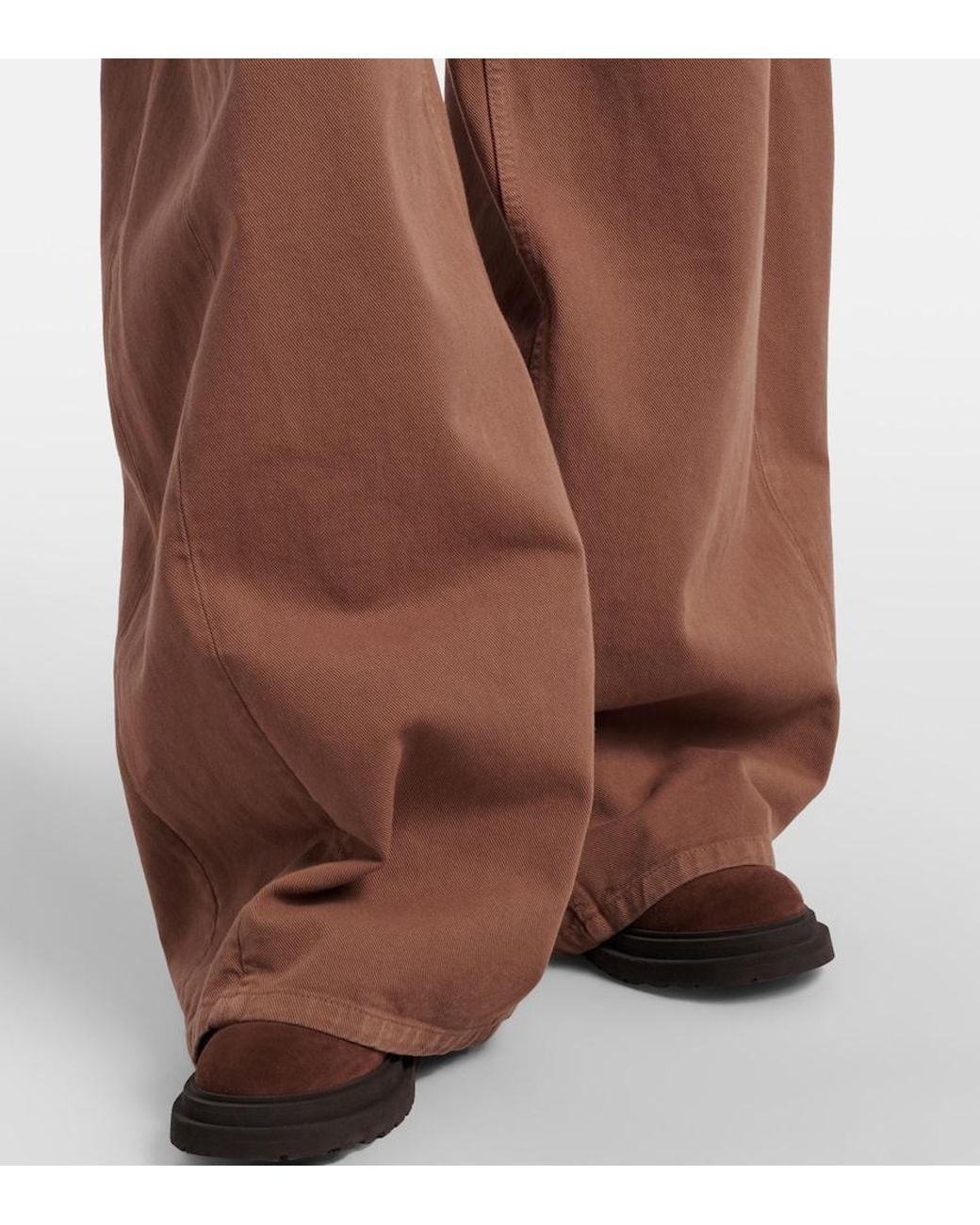 Brunello Cucinelli Brown Monili Wide-Leg Jeans