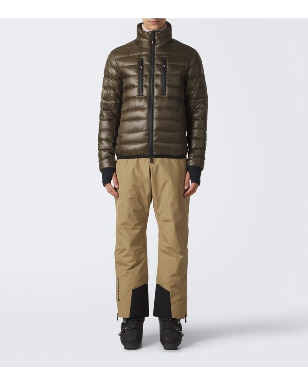 Moncler Green Hers Down-Paneled Ski Jacket for men