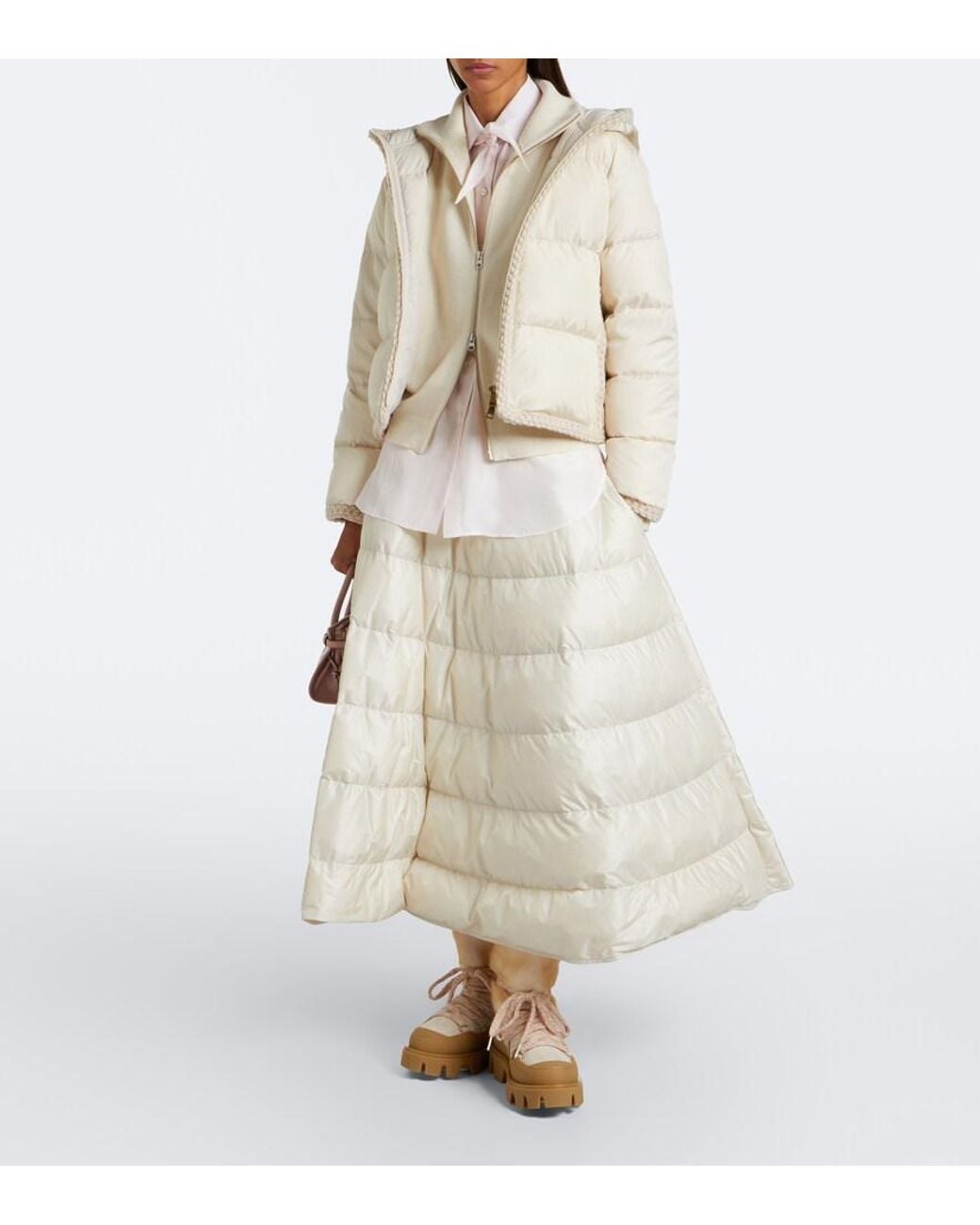 Moncler Natural Peak Apres Shearling Snow Boots