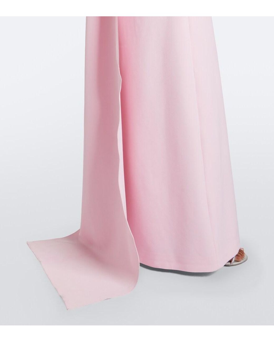 Safiyaa Pink Mallory Crepe Gown