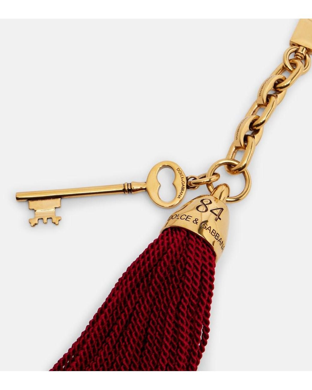 Dolce & Gabbana Red Fringed Bag Charm