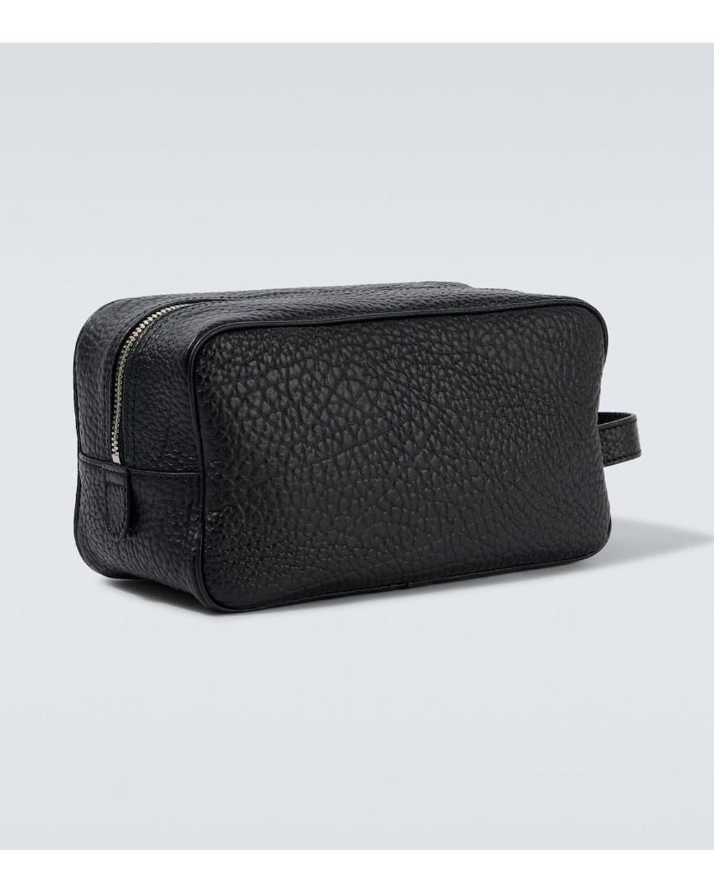 Metier Black Leather Pouch for men