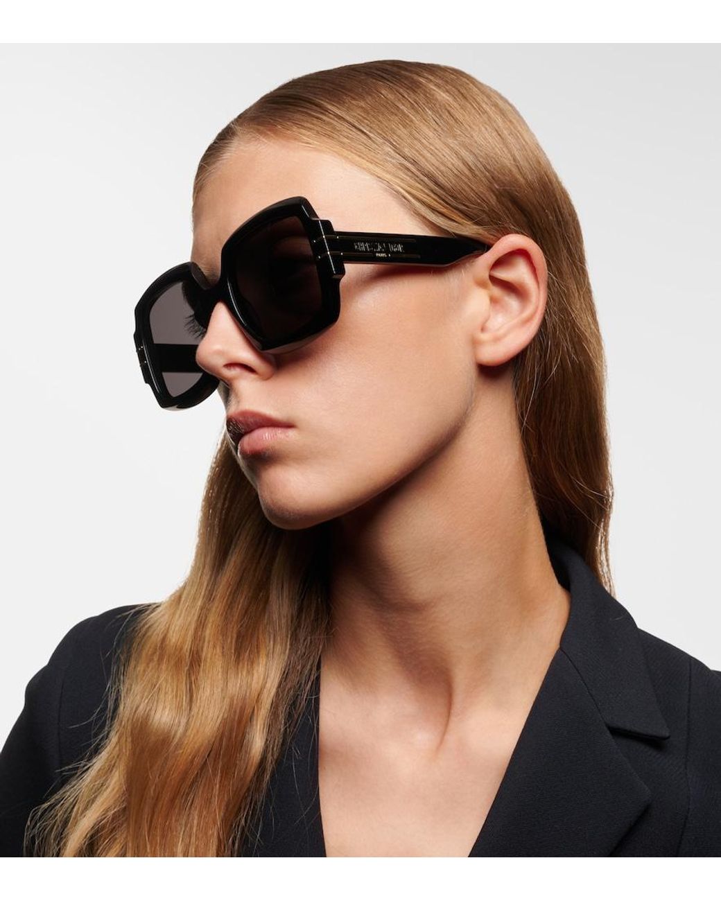 Dior Black Grey Square Sunglasses Signature S1u 10a0 55