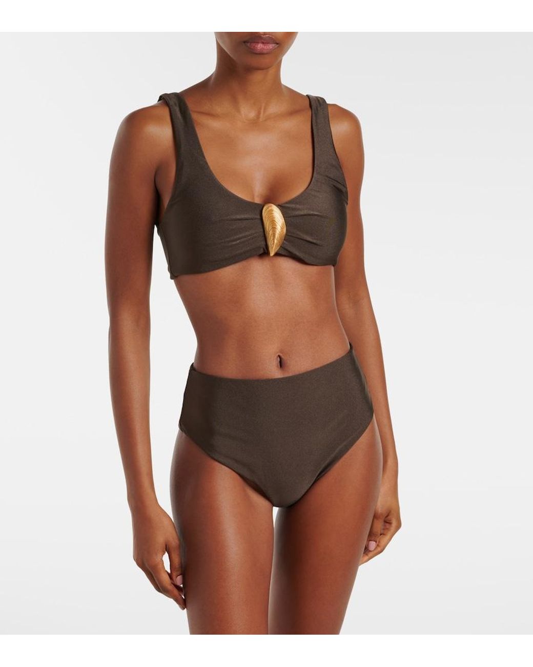 Jonathan Simkhai Brown Gracie Bikini Bottoms