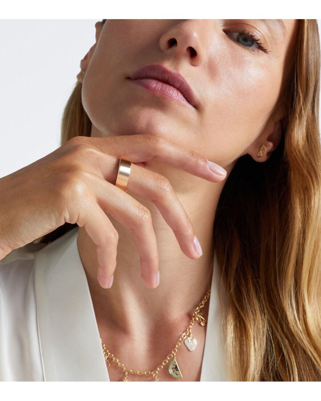 Pomellato White Iconica Medium 18Kt Rose Ring