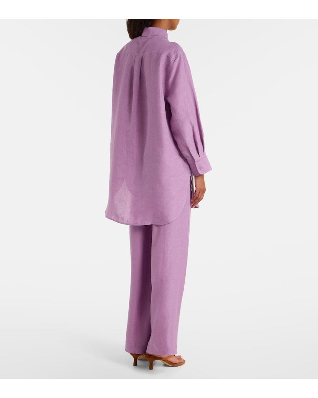 Eres Purple Mignonette Linen Shirt