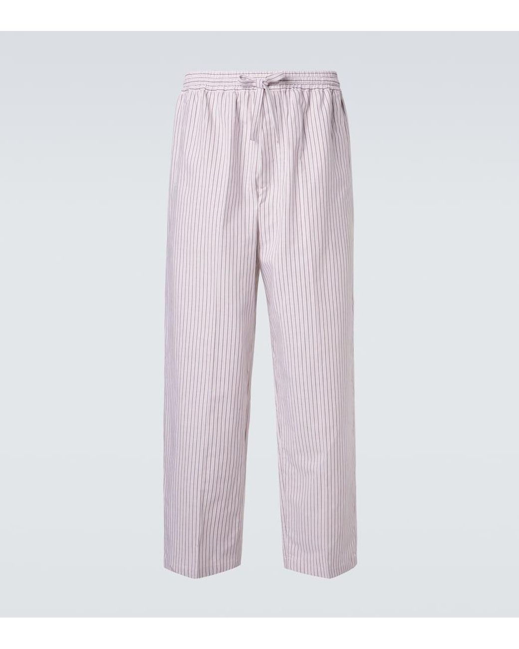 Umit Benan Purple Julian Cotton And Silk Straight Pants for men
