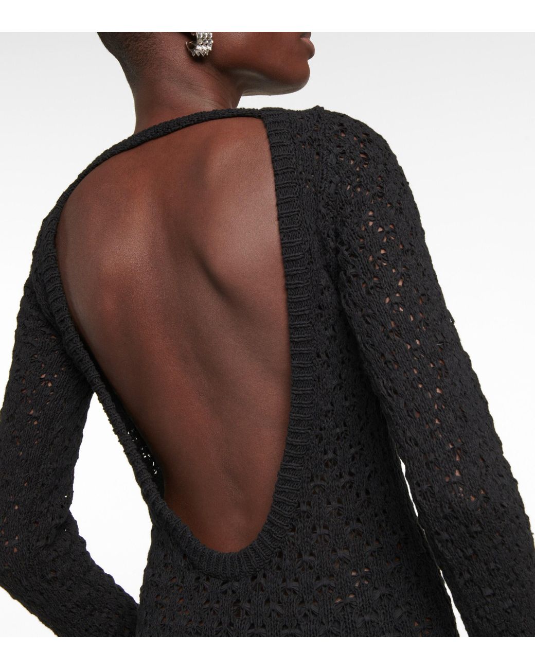 ROTATE BIRGER CHRISTENSEN Cille Open-back Fringed Organic Cotton-blend Maxi Dress in Black | Lyst Canada ROTATE BIRGER CHRISTENSEN Cille Open-back Fringed Organic Cotton-blend Maxi Dress in Black | Lyst Canada