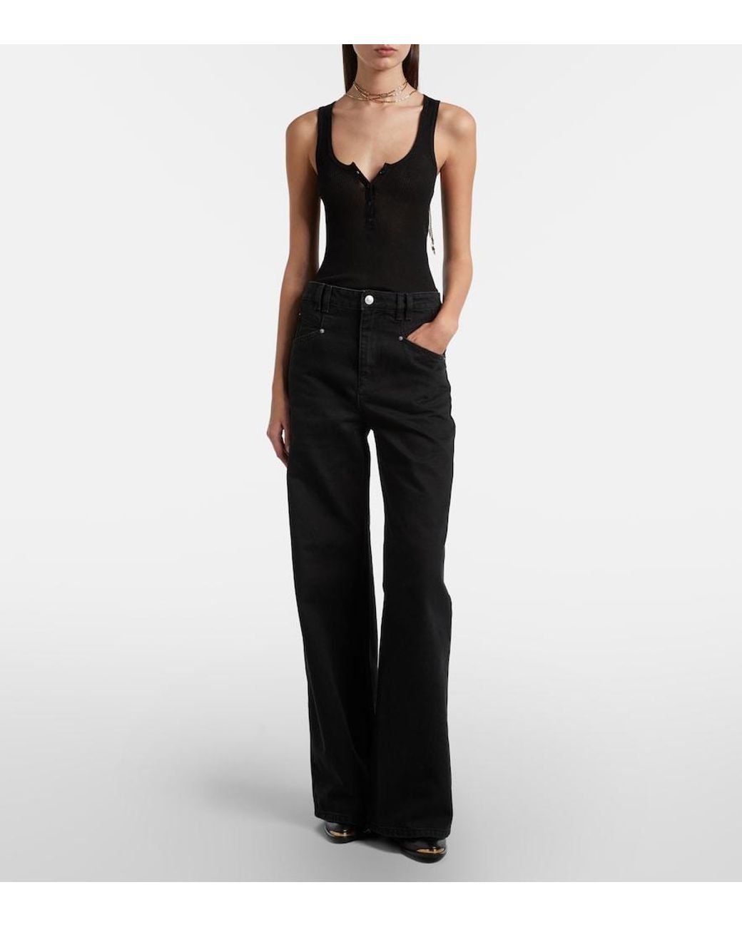 Isabel Marant Black Lemony Wide-Leg Jeans