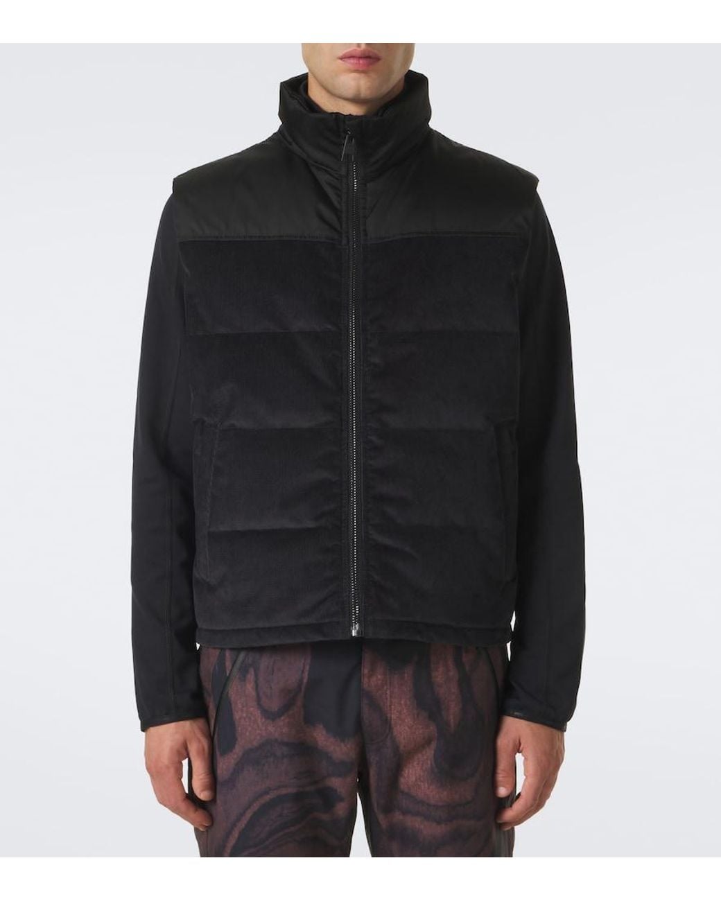 Aztech Mountain Black Pfeifer Cotton Corduroy Down Vest for men