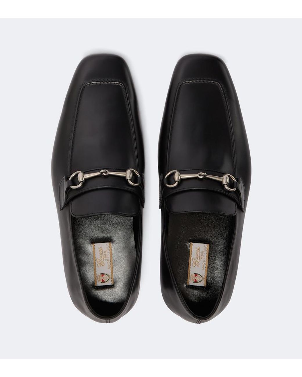 Gucci White Ragazzo Horsebit Leather Loafers for men
