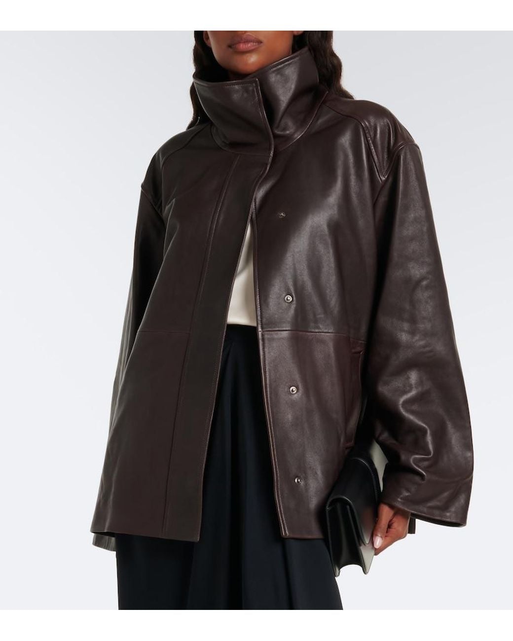 Nour Hammour Black Lowen Leather Jacket