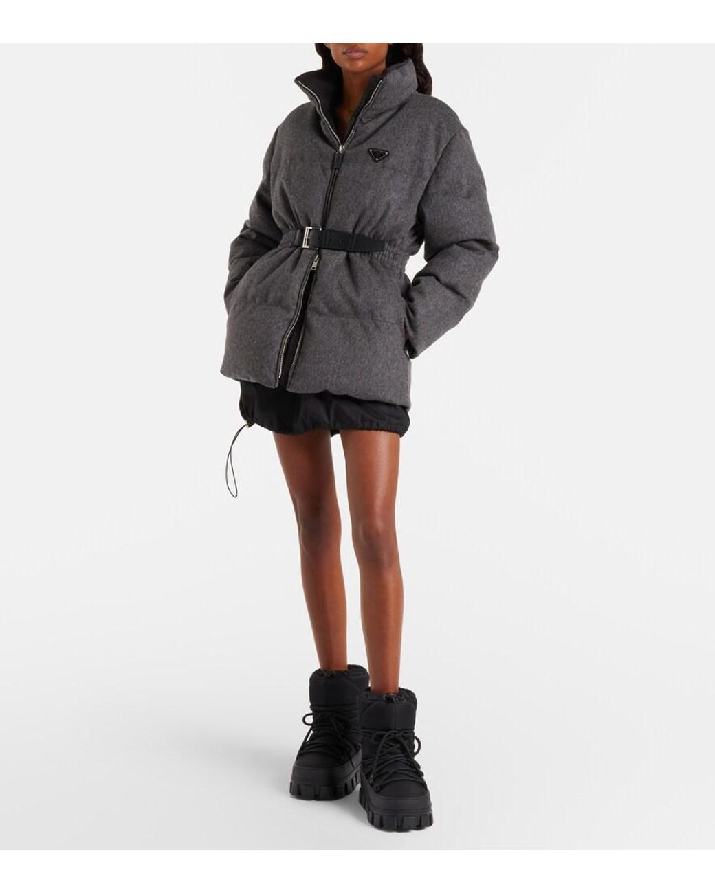 Prada Black Re-Nylon Gabardine Snow Boots