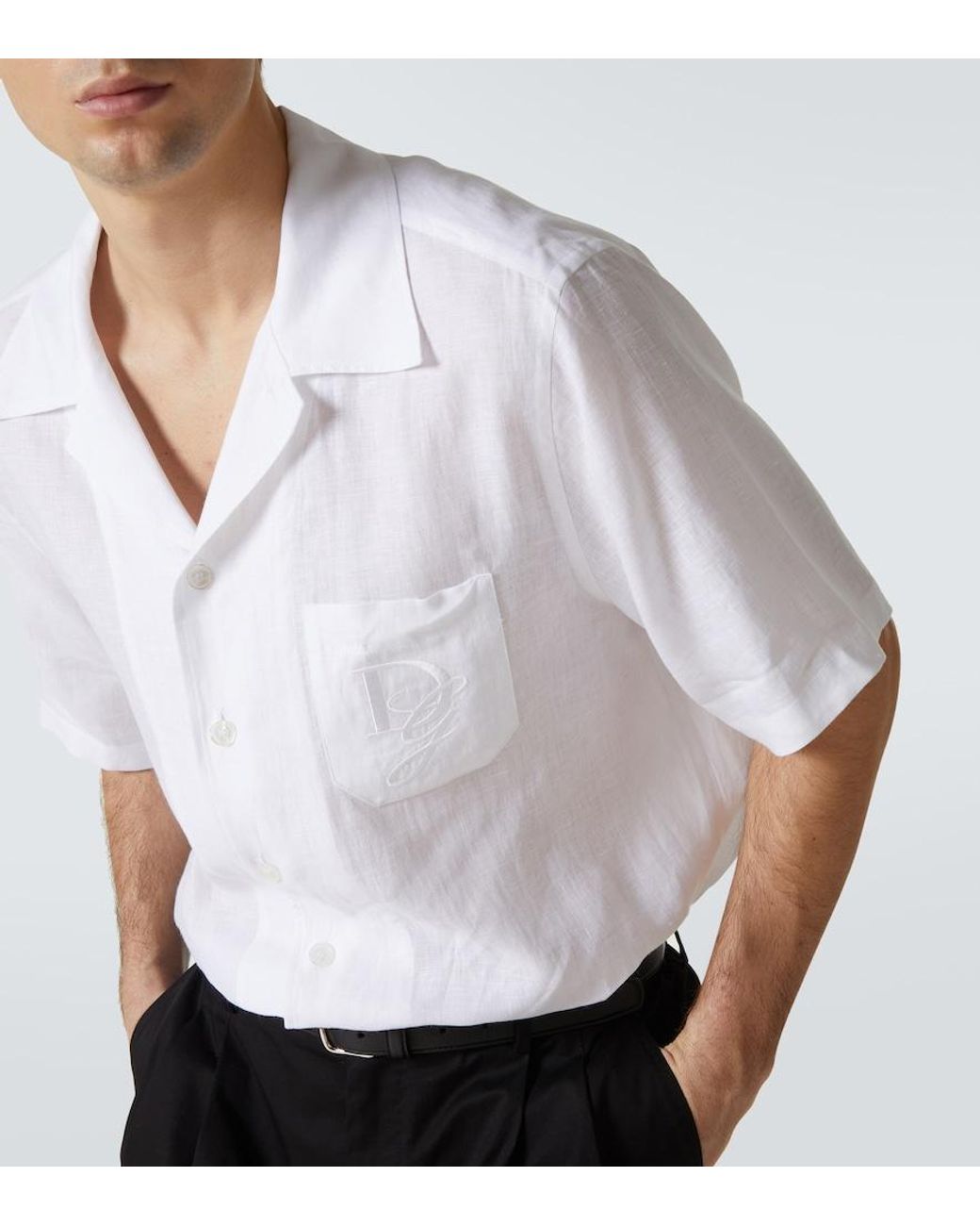 Dolce & Gabbana White Linen Shirt for men