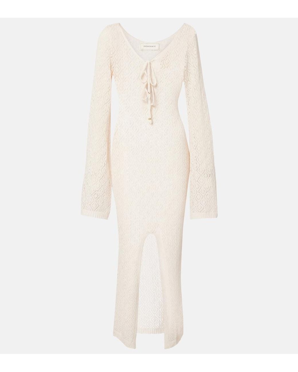 Bananhot White Joan Open-Knit Beach Cover-Up