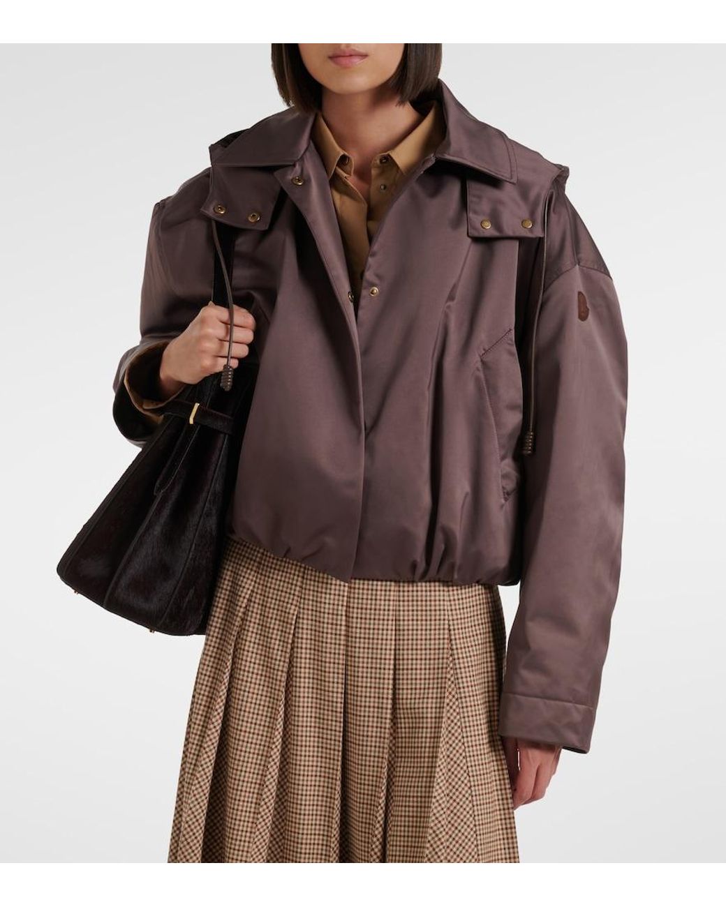 Moncler Brown Chevreuil Hooded Blouson Jacket