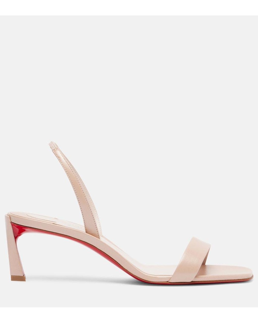 Christian Louboutin Pink O Condora 55 Leather Slingback Sandal