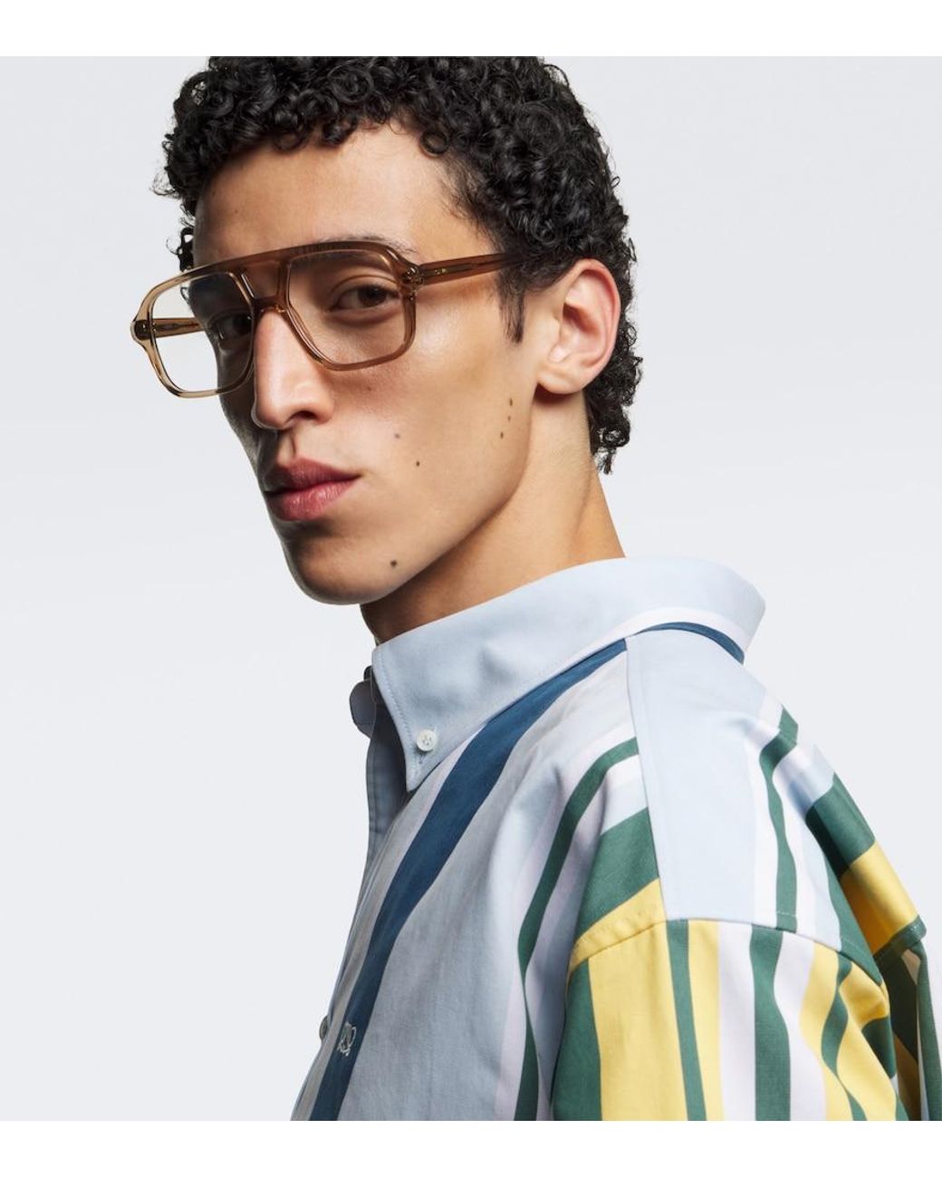 Loewe Brown Slim Navigator Glasses for men
