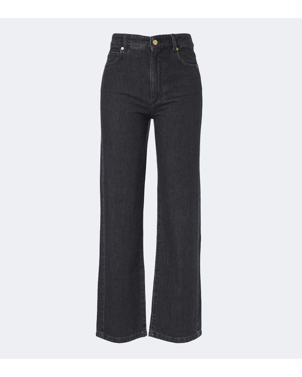 Max Mara Blue High-Rise Straight Jeans