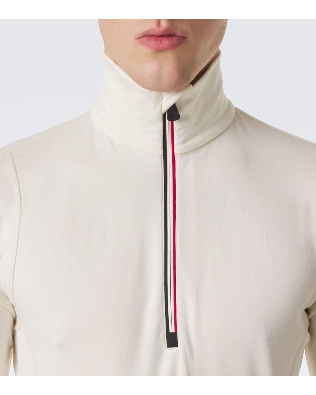 Moncler White Logo Ski Top for men
