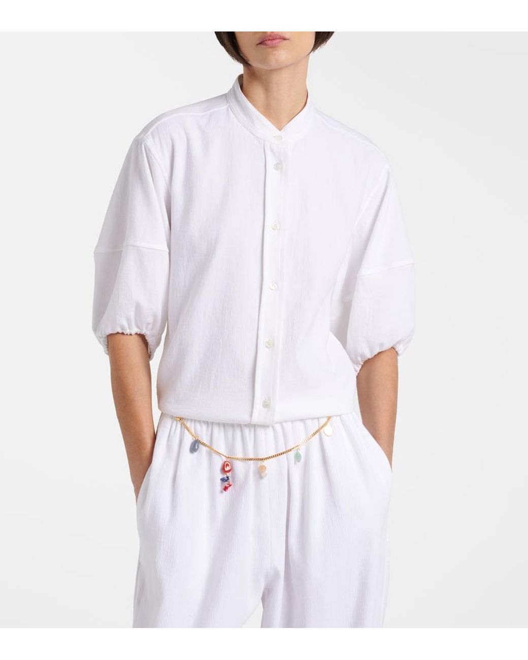 Stella McCartney White Cotton Crepon Shirt