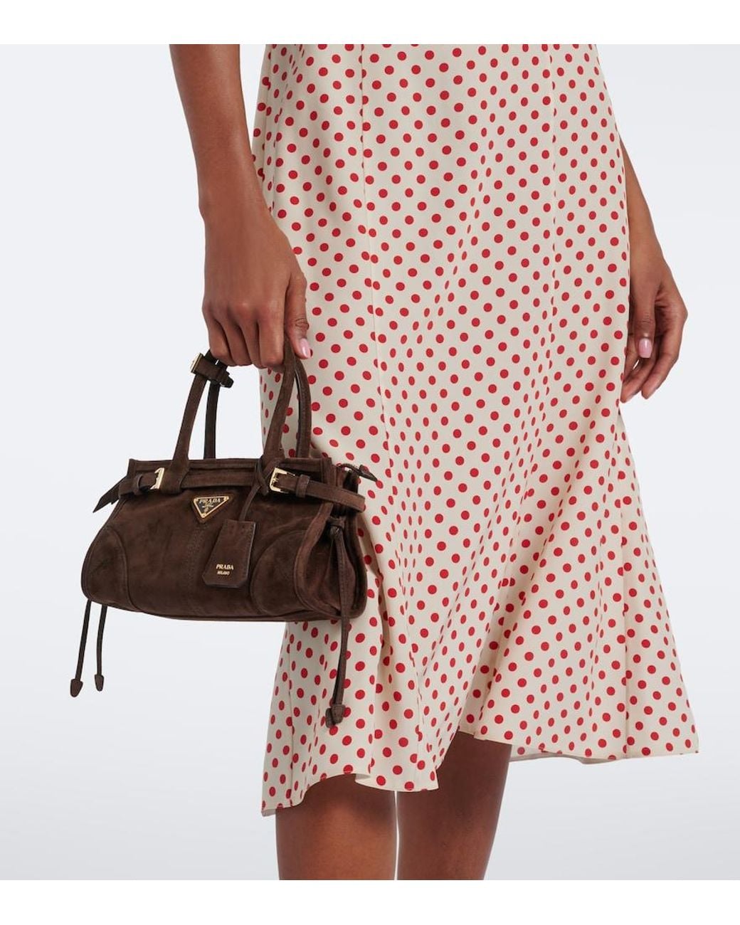 Borsa Bonnie Mini di Prada in Brown