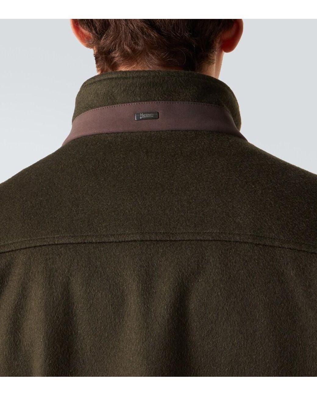 Herno Green Cashmere Jacket for men