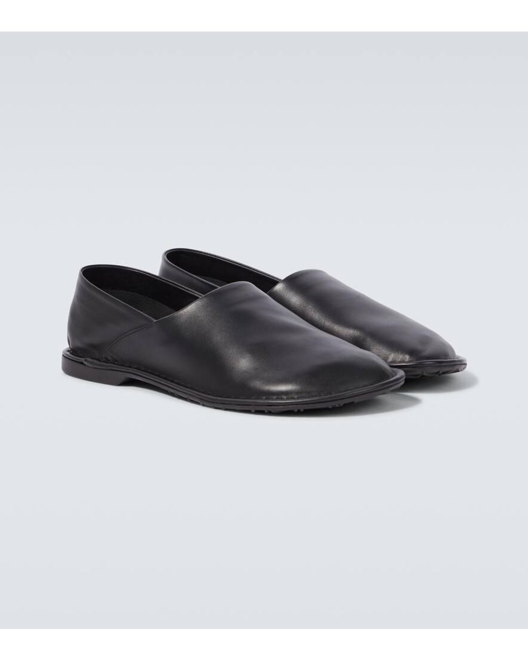 Loewe Folio Leather Loafers in Black for Men | Lyst