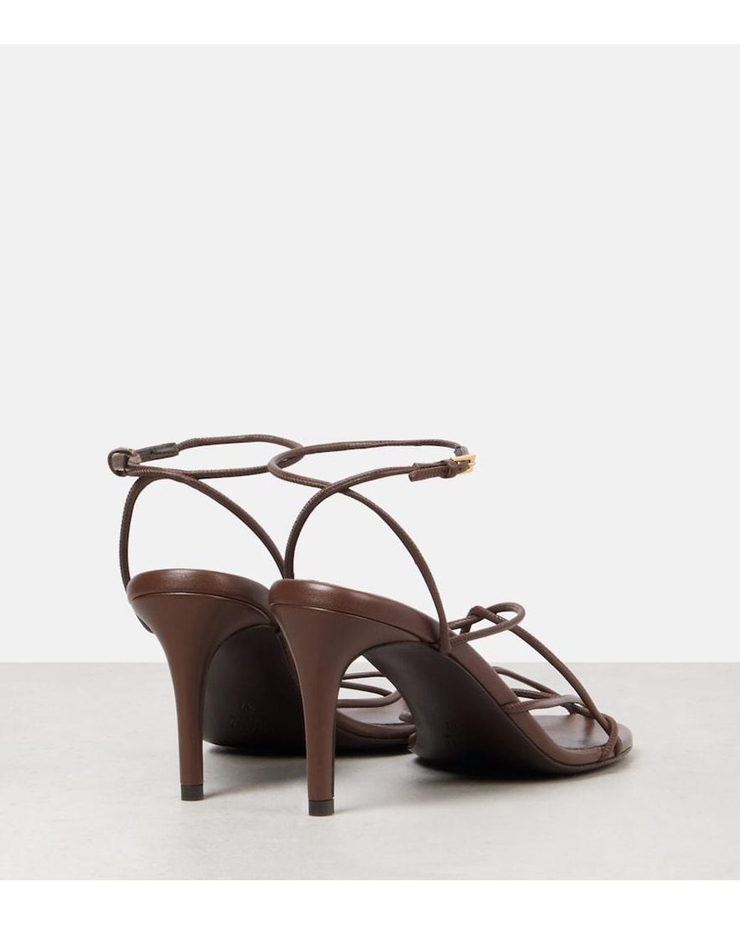 Khaite Metallic Loulou 75 Leather Sandals