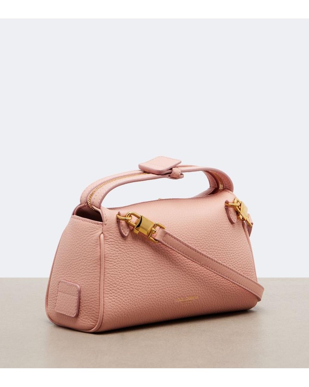 Dolce & Gabbana Pink Vittoria Small Leather Top-Handle Bag