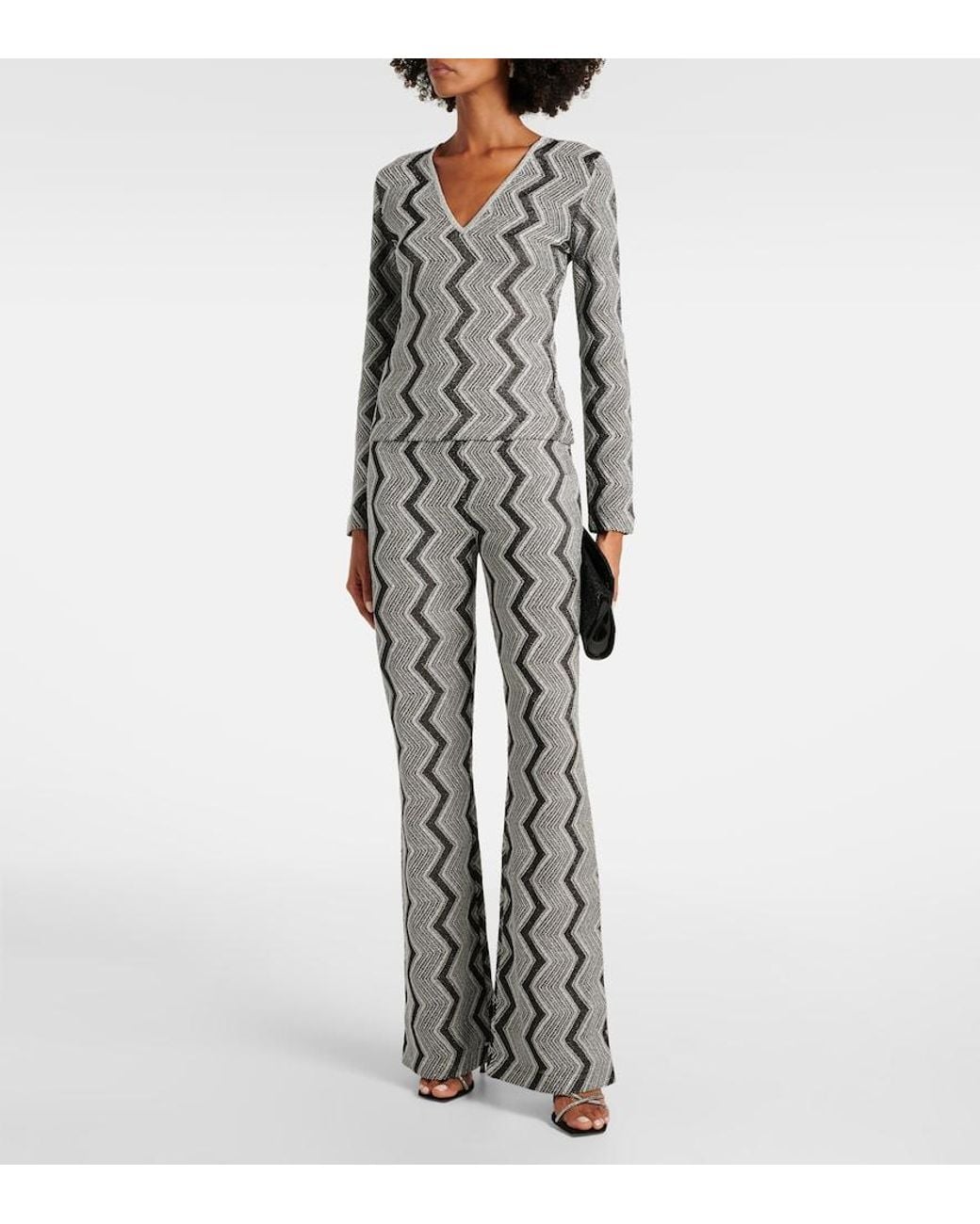 Missoni Gray Pullover Aus Haekelstrick
