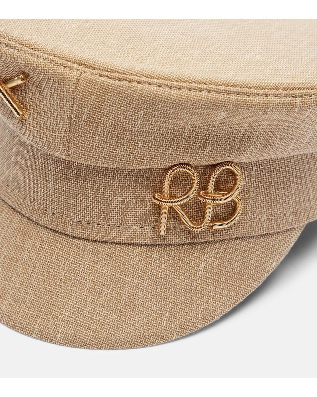 Ruslan Baginskiy Natural Monogram Newsboy Cap