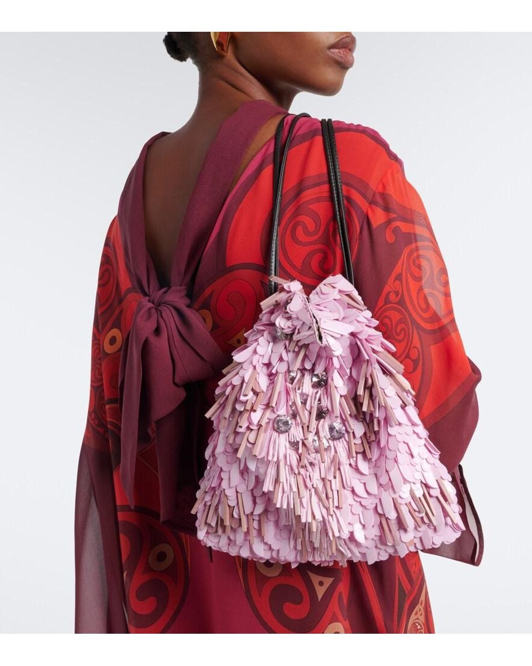 LaDoubleJ Pink Dustbag Embellished Pouch