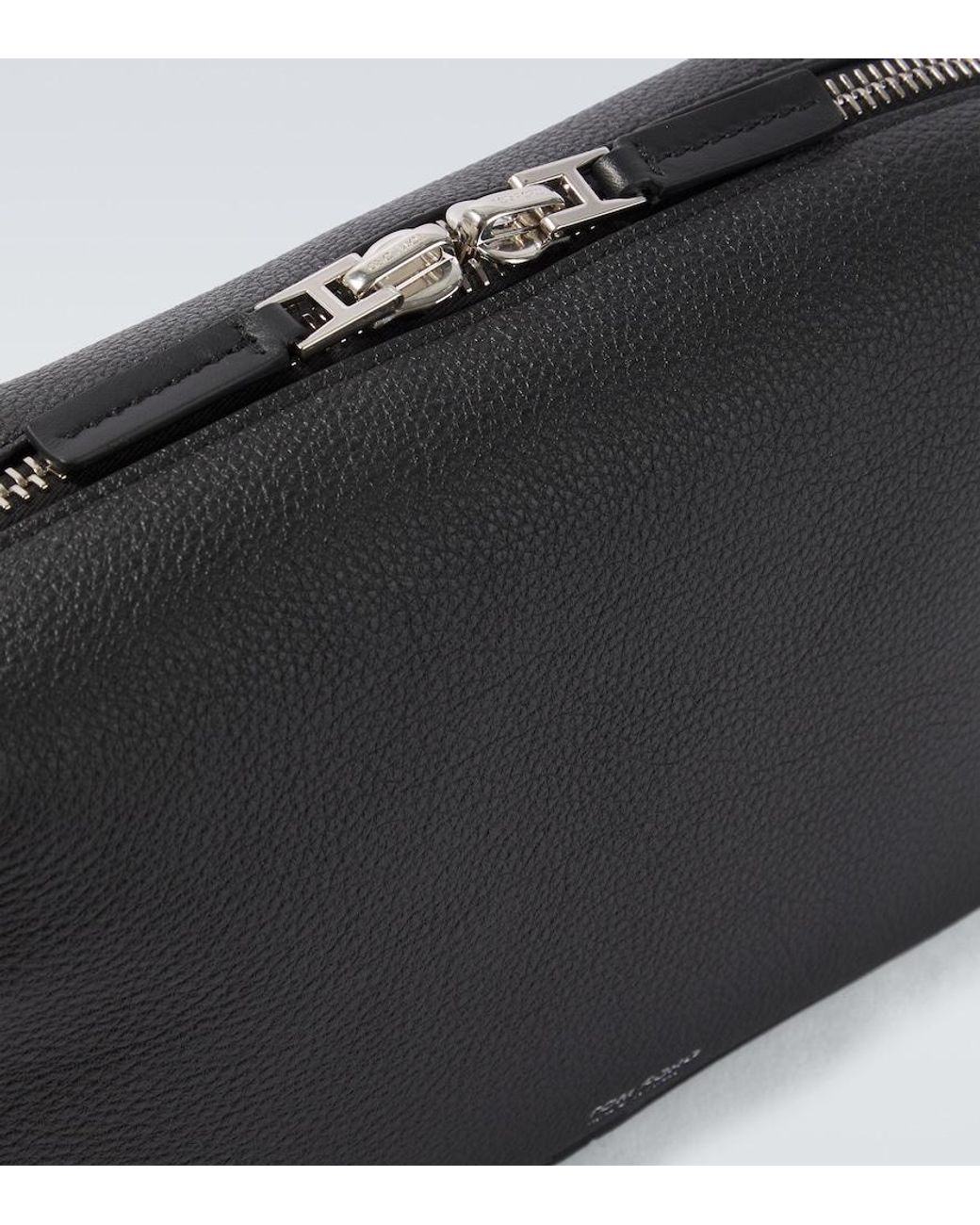 Tom Ford Black Leather Crossbody Bag for men