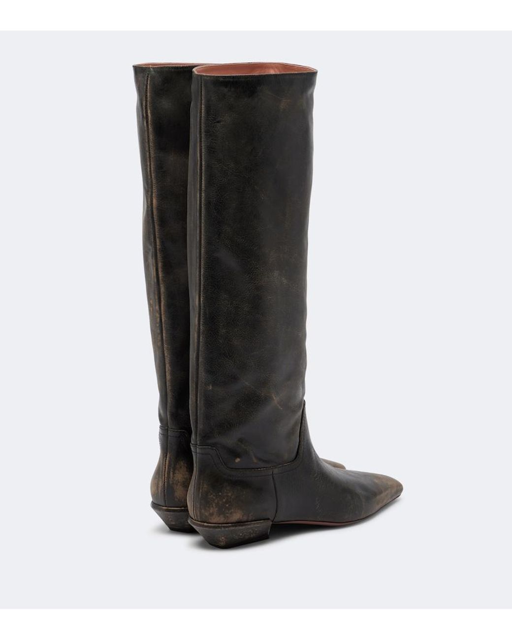 Paris Texas Black Bettina Leather Knee-High Boots