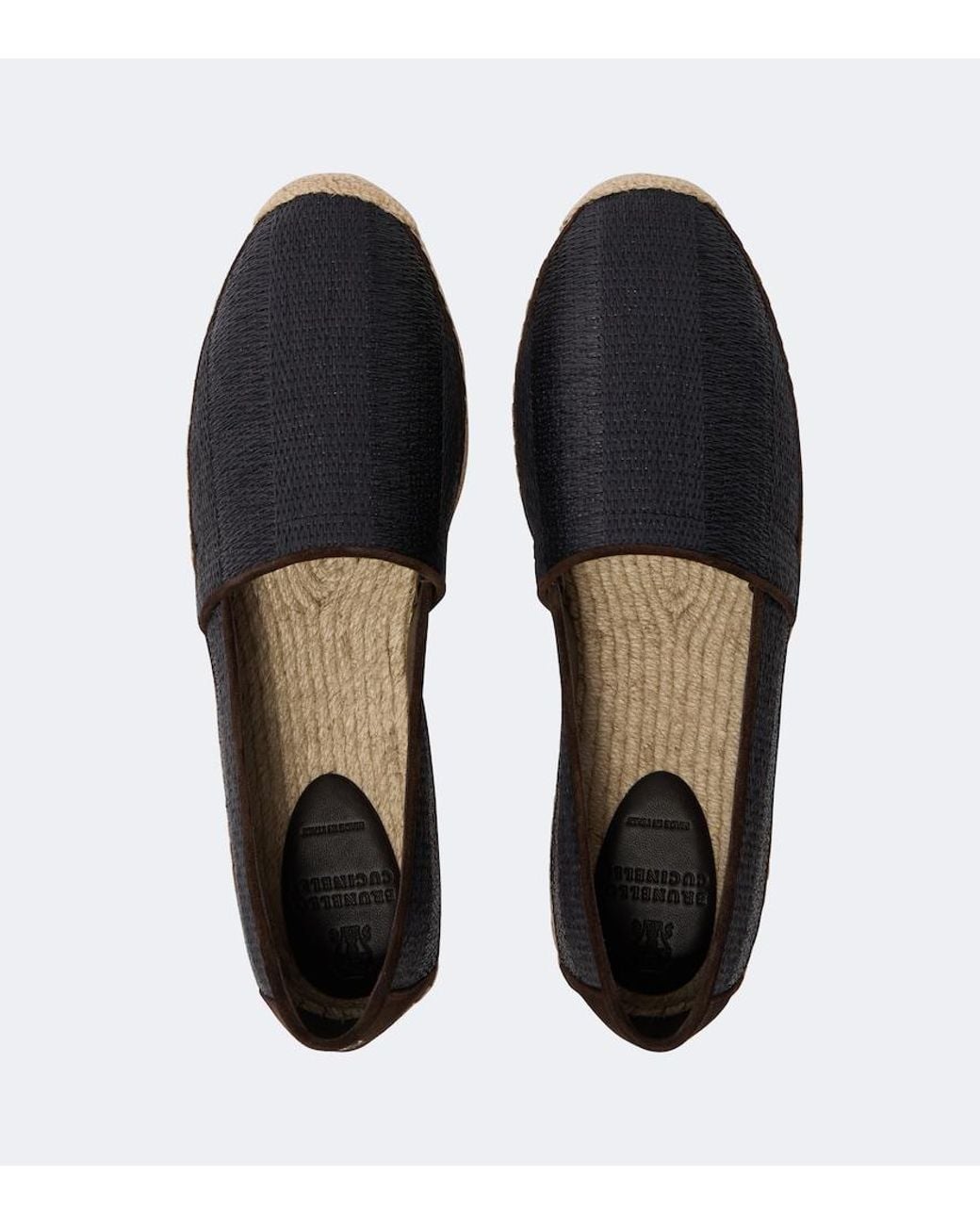 Brunello Cucinelli Black Suede-Trimmed Espadrilles for men