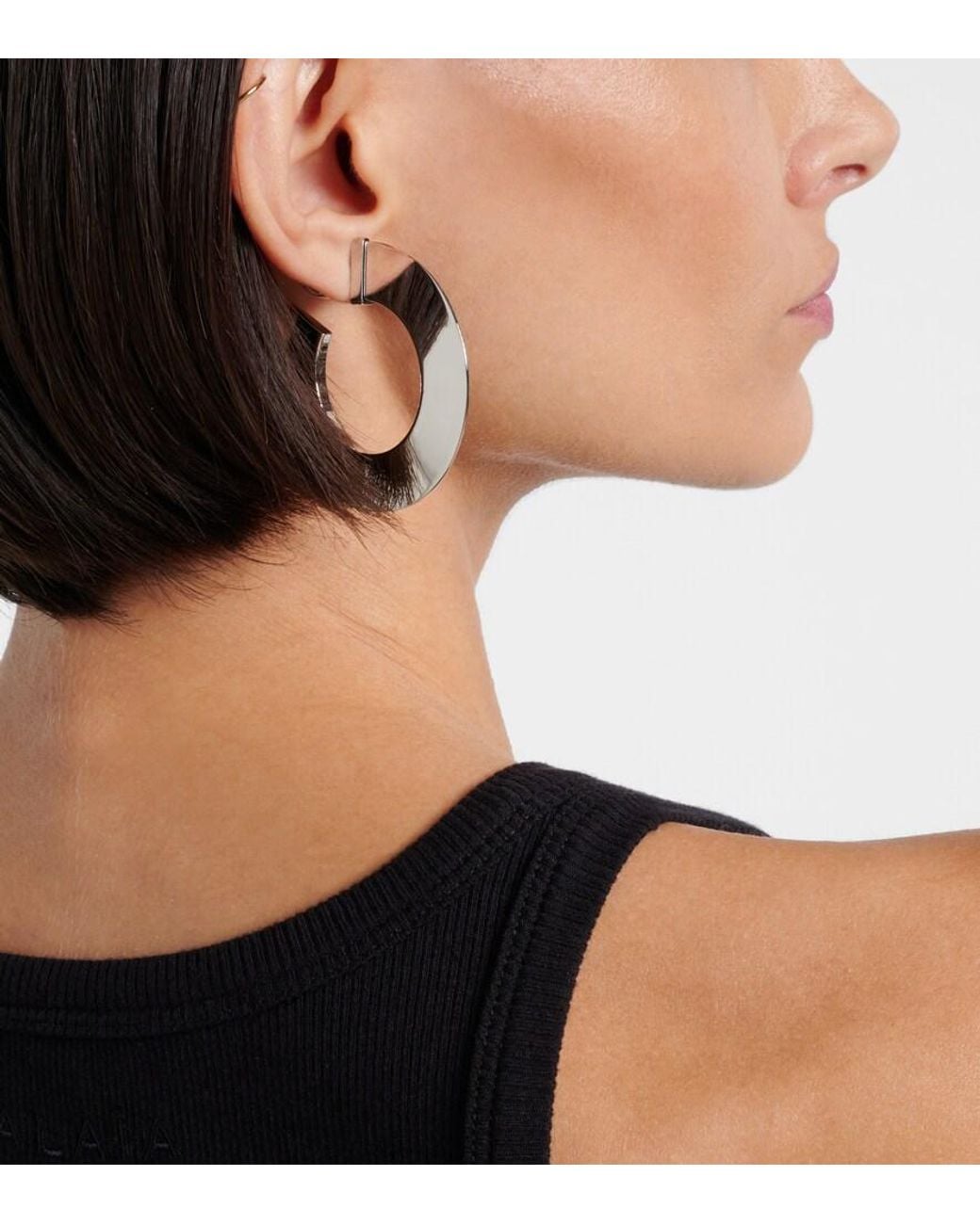 Pendientes De Aro Blade Alaïa de color Metallic