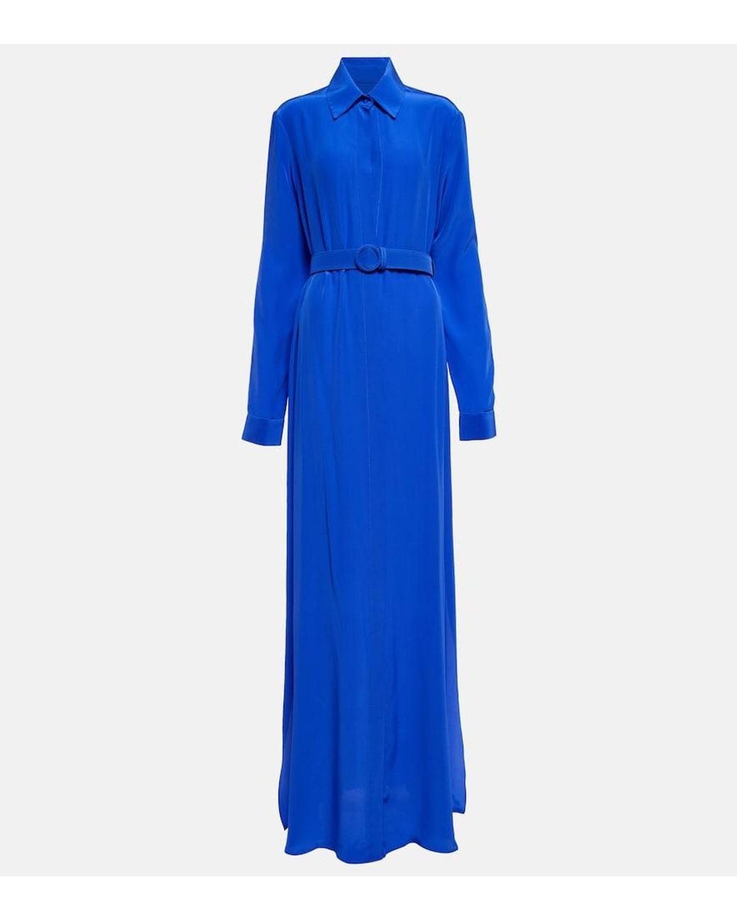 Costarellos Blue Silk Maxi Dress