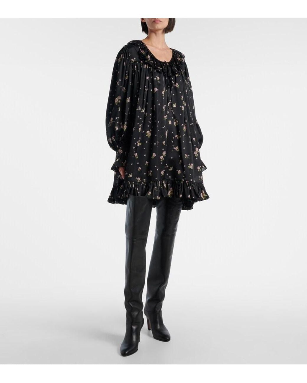 Chloé Black Eve 85 Leather Over-The-Knee Boots