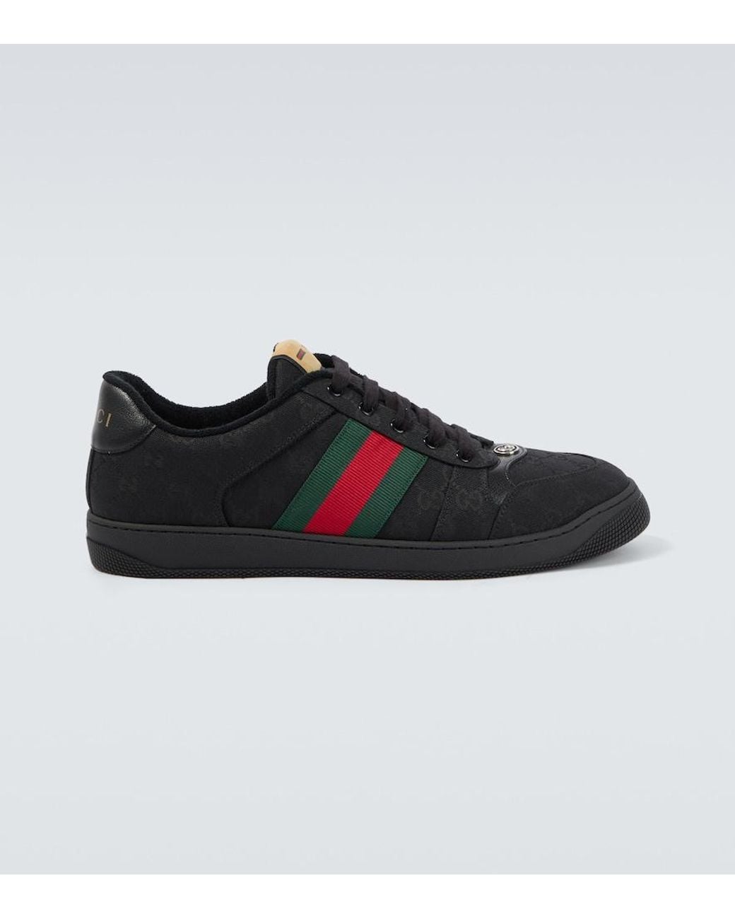 Gucci Black Screener Gg Canvas Sneakers for men