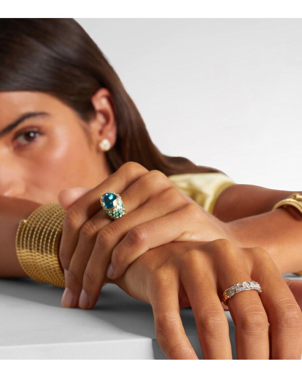 Marina B White Ondine 18Kt Ring With Diamonds